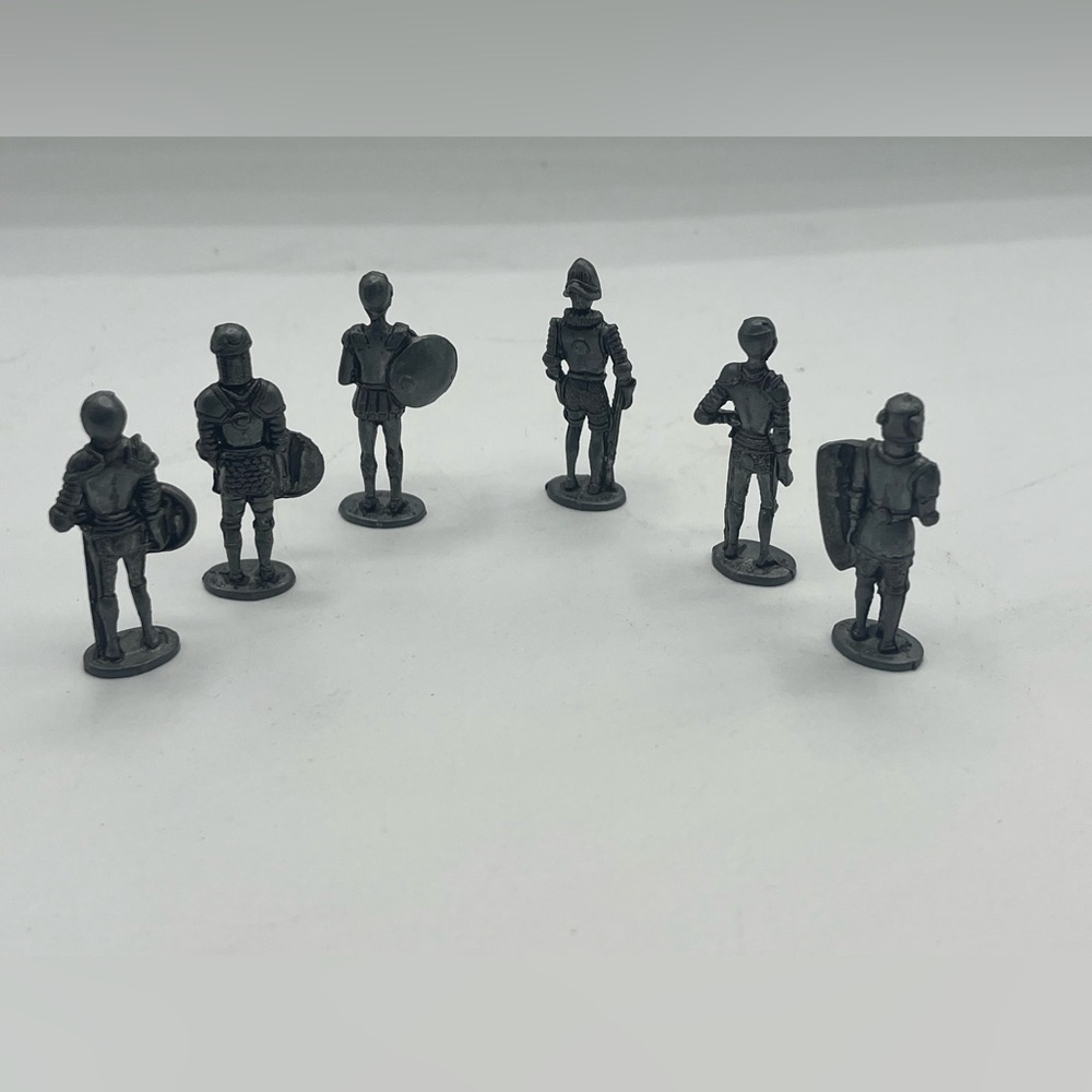 6 Pewter Knight 1.5" Figurines Knights, Medieval, Fantasy, Dragons - Picture 5 of 7